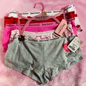 Juicy Couture Women's Underwear Set - Gray, Pink, White, Red